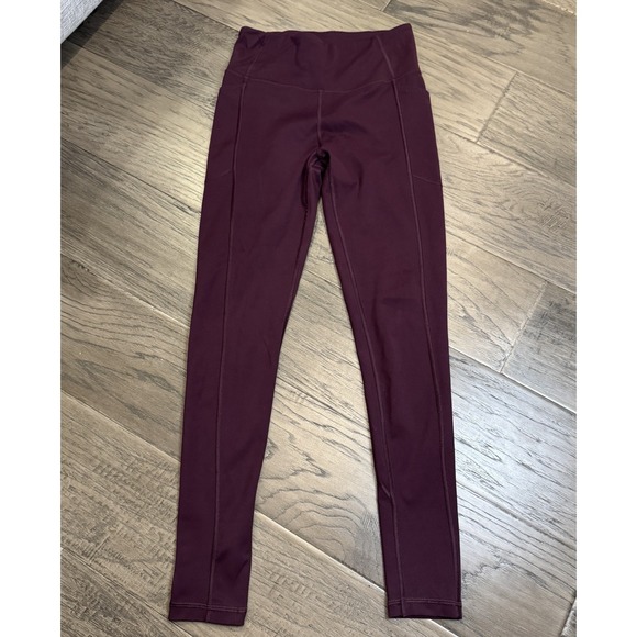 Victoria‎ Secret 6/170/68A Maroon Yoga Leggings w/Pockets Size 6 - Picture 1 of 11